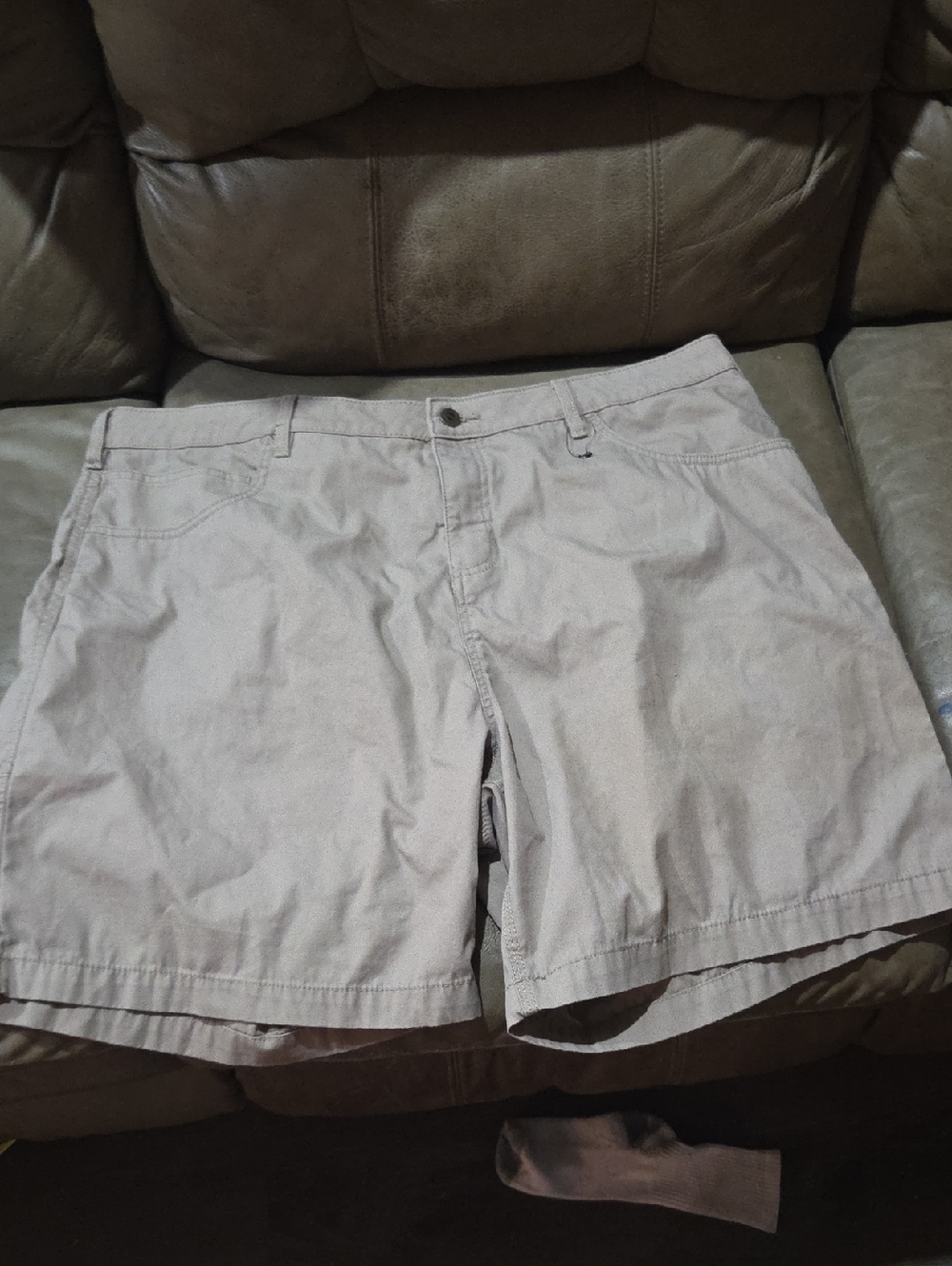 Women’s Relaxed Fit Tan Bermuda Shorts